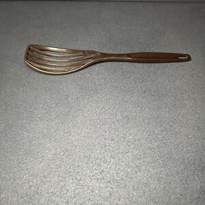 VTG Foley Brown Nylon Slotted Whisk Spoon Retro Kitchen Strainer 11"